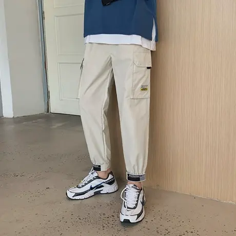 秋季九分裤男休闲长裤工装裤子宽松束脚运动哈伦潮牌韩版潮流百搭商品大图