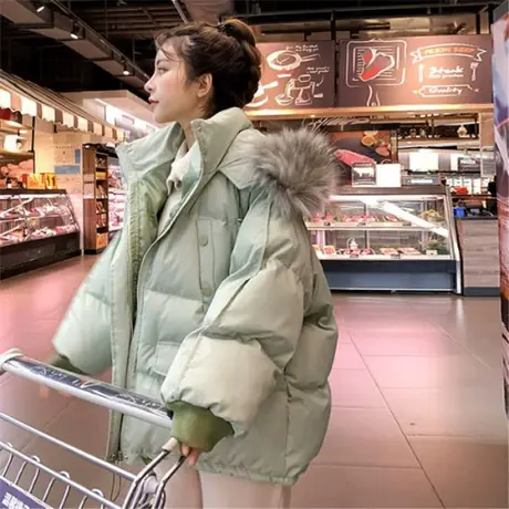 2021冬季新款羽绒棉服女韩版宽松棉衣短款面包服加厚bf学生棉袄潮图片