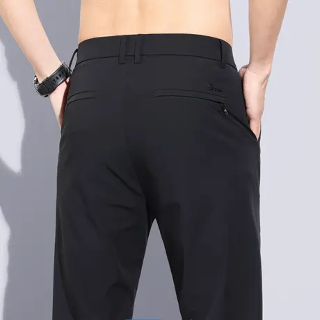 夏天冰丝男生直筒夏季薄款男士宽松休闲长裤西裤夏款商务西装裤商品大图