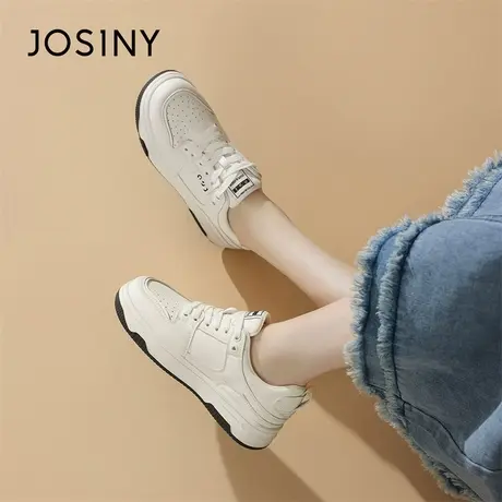 Josiny/卓诗尼小白鞋女2024新款学生百搭女鞋子复古休闲运动鞋子商品大图