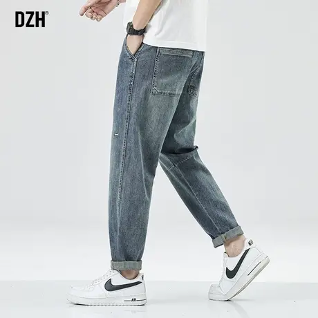 男士修身牛仔裤男秋季大码裤子2023年新款日系ins潮牌长裤休闲裤商品大图