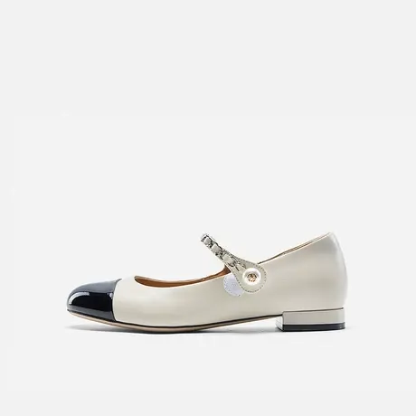 Nine West/玖熙2025年春夏新款玛丽珍鞋女圆头一字扣带低跟单鞋女图片