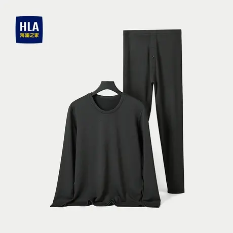 HLA/海澜之家远红外内衣套装2025新款磨毛弹力舒适保暖秋衣秋裤男商品大图