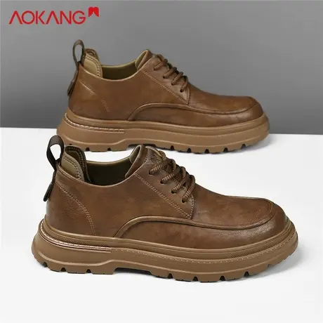 奥康男鞋2025新款秋季休闲马丁靴男款增高百搭时尚潮流防滑耐磨鞋图片