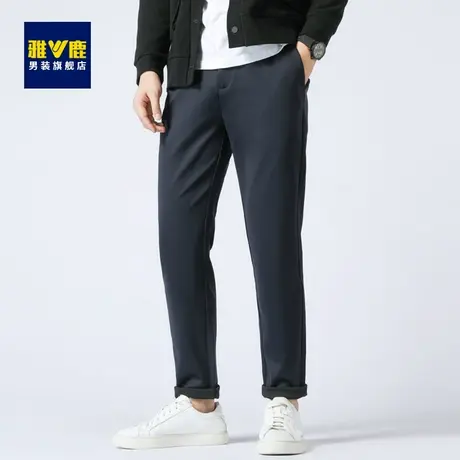 雅鹿休闲裤男2023年春秋新款中青年商务休闲西裤直筒加厚免烫男裤商品大图