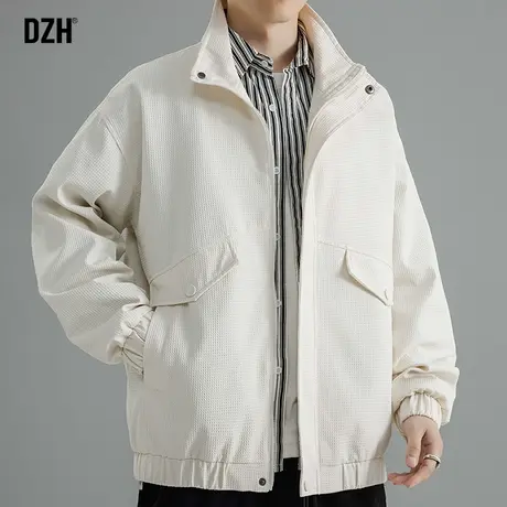 男士休闲立领夹克外套男春秋款高级感痞帅2023新款潮牌男装飞行服商品大图