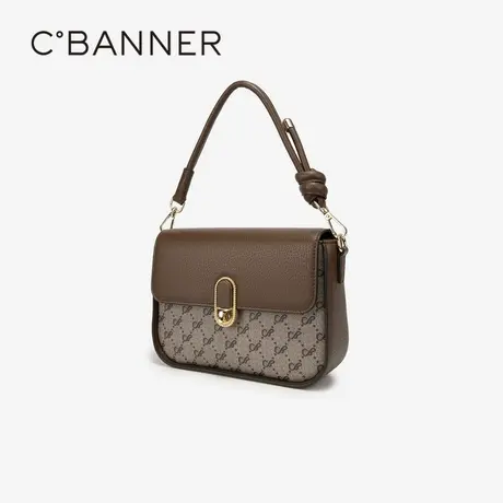 千百度小方包女包2023新款马鞍包单肩包蝴蝶印花老花时尚斜挎包图片