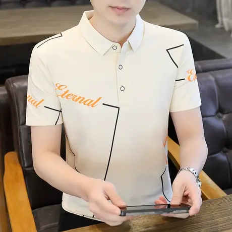 夏季品牌保罗polo衫男装翻领纯棉短袖t恤宽松大码半袖体恤衫上衣商品大图