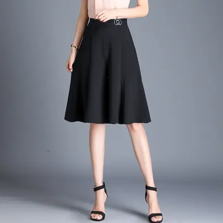 a字裙裤阔腿裤女夏季2023新款大码宽松垂感五分裤休闲中裤甩裤潮商品大图