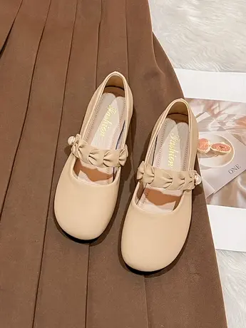 玛丽珍鞋2023年春夏季新款网红浅口晚晚温柔配裙子单鞋女仙女风商品大图