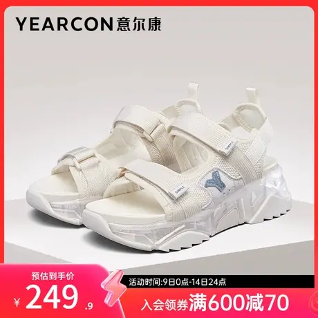 意尔康女鞋夏季老爹凉鞋外穿ins潮厚底海边沙滩鞋魔术贴运动休闲图片