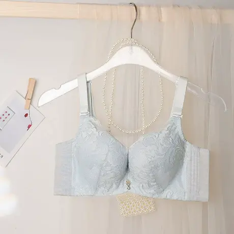 奥维丝丽薄款内衣女小胸聚拢上托厚款AB杯调整型防下垂女士文胸商品大图