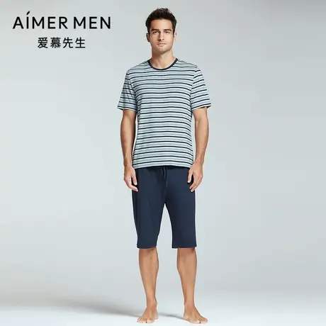 爱慕先生22SS条纹情怀家居系列短裤NS42F712商品大图