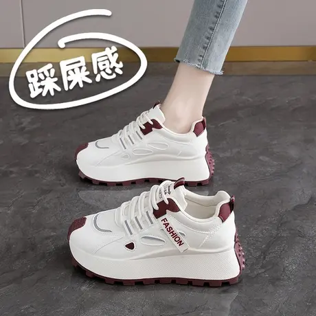 厚底阿甘鞋女2025新款春秋复古德训鞋休闲运动鞋商品大图