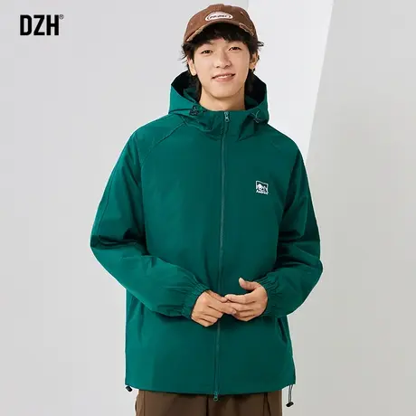 男士冲锋衣美式工装外套男款秋季2023新款宽松户外防风登山服夹克商品大图