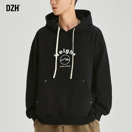 男士重磅圆领卫衣男秋季2023年新款日系cityboy美式连帽上衣男款商品大图