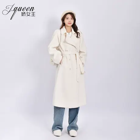 毛绒大衣女秋冬季新款宽松加厚保暖皮毛一体中长款环保皮草外套商品大图