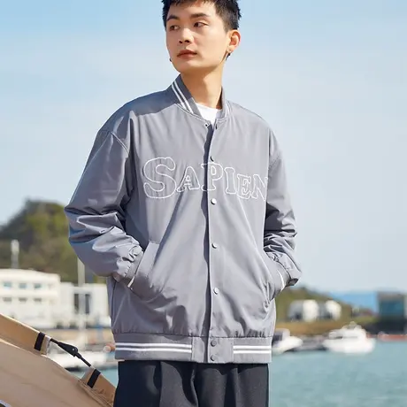 唐狮新款棒球服男春秋外套短款休闲青年潮棒球领春秋夹克外套商品大图