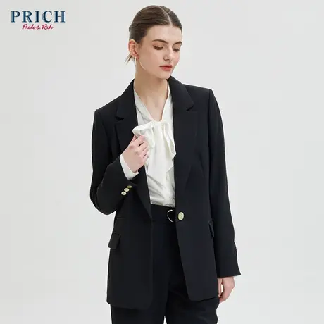 PRICH春季新款西装收腰设计感气质小众职场一粒扣外套女图片