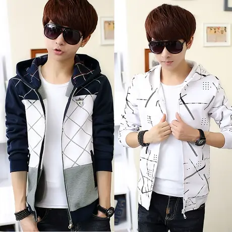 青少年14男孩学生12男大童春秋装13中学生15薄款卫衣外套16岁秋季商品大图