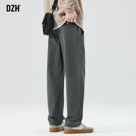 男士休闲裤子男款美式高街2024新款秋季直筒裤宽松百搭工装裤潮牌商品大图