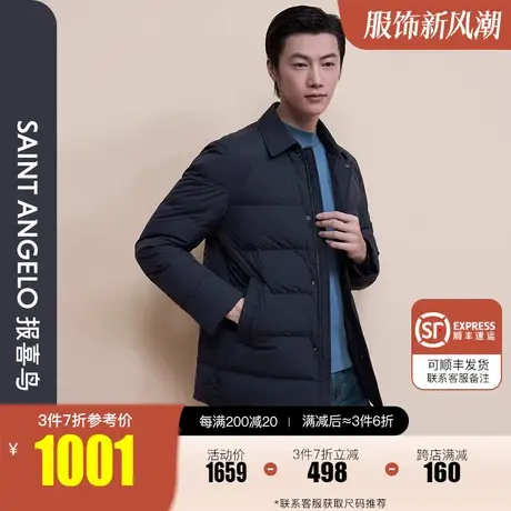 报喜鸟2023秋季新款男士商务休闲时尚羽绒服保暖蓬松鹅绒服外套男图片