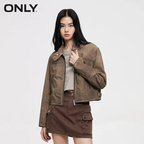 ONLY奥莱春季新款潮流时尚休闲立领短款风衣外套女商品大图