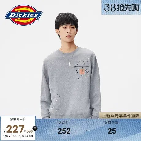 Dickies 美式卫衣  男女情侣春夏休闲运动舒适圆领上衣宽松图片