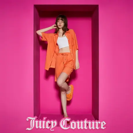 Juicy Couture橘滋新款“橙”心如意绣花女休闲短裤商品大图