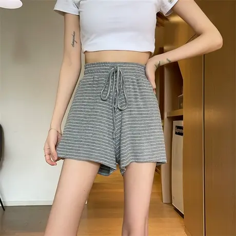 运动短裤女2021夏季薄款宽松直筒休闲裤显瘦高腰阔腿a字热裤潮ins商品大图
