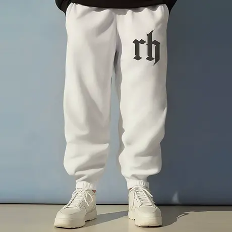 运动裤宽松加肥加大码男生潮牌卫裤九分长裤胖人束脚裤春秋冬加绒商品大图