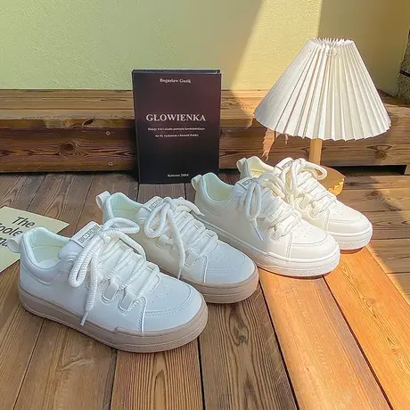 厚底小白鞋女ins学生增高板鞋韩版校园2023年秋季新款潮百搭板鞋商品大图