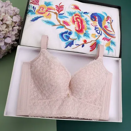 美容院调整型内衣聚拢收副乳文胸矫正外扩下垂高侧比五排扣小胸罩商品大图