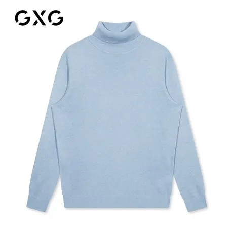 【特价】GXG男装 秋季蓝色高领休闲毛衣毛衫套头潮GY110778G图片