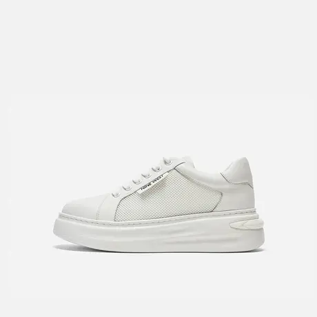 Nine West/玖熙2025年春夏新款休闲板鞋女厚底网面透气时尚小白鞋图片