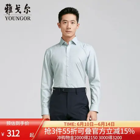 【商场同款】雅戈尔男士长袖衬衫新款官方商务休闲上班穿衬衫男商品大图