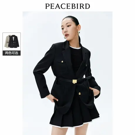 太平鸟女装春季新款斯文西装A1BAE1428图片