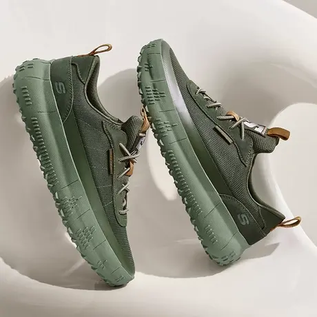 Skechers斯凯奇夏男鞋轻质回弹休闲运动鞋厚底跑步鞋软底舒适透气商品大图