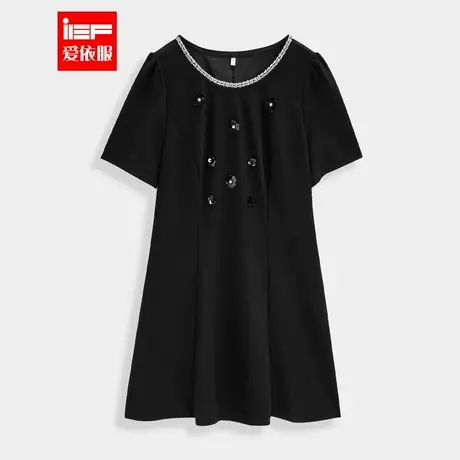 IEF/爱依服大码女装2025夏季新款法式名媛淑女气质显瘦连衣裙图片