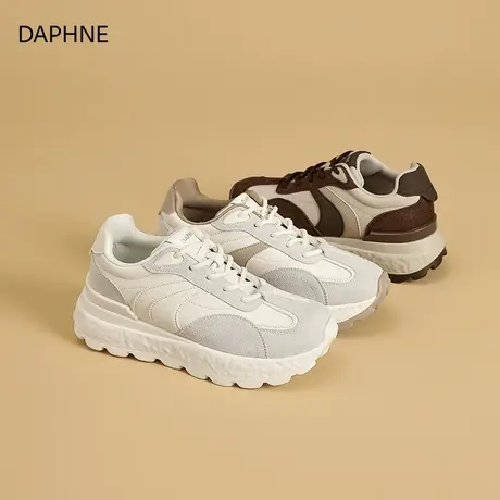 Daphne/达芙妮厚底阿甘鞋女新款复古百搭小个子增高休闲运动鞋女商品大图