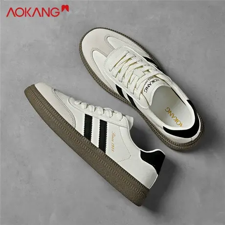 奥康德训鞋男2025新款春秋季男士休闲运动鞋厚底增高复古阿甘鞋子图片