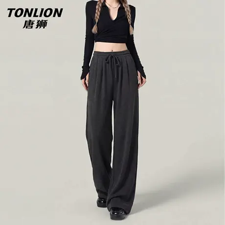唐狮官方糯米裤女裤2026新款今年流行爆款春季宽松慵懒休闲裤子VC图片