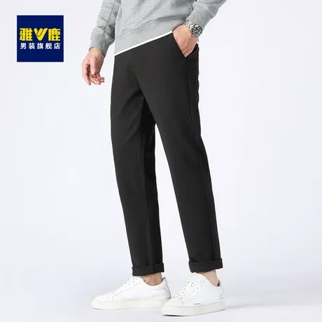 雅鹿休闲裤男士2023年春秋季中青年休闲西裤修身加厚免烫商务男裤商品大图