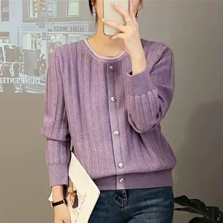 休闲宽松慵懒风针织套头打底衫女装上衣2023秋冬新品外穿洋气毛衣图片