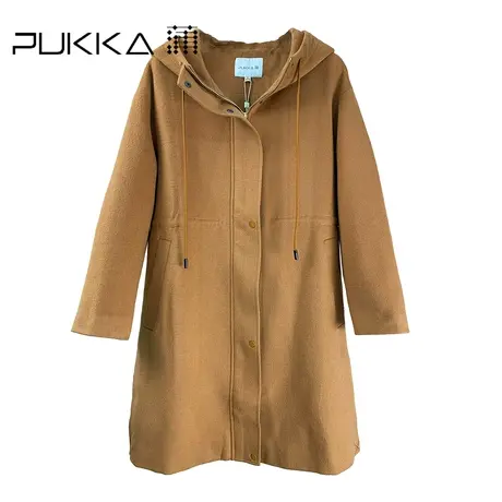 蒲PUKKA 商场同款女装呢子大衣2021冬季新款设计感时尚毛呢外套商品大图