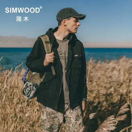 Simwood简木男装【宽松版型】新款户外机能多袋工装夹克男士外套图片
