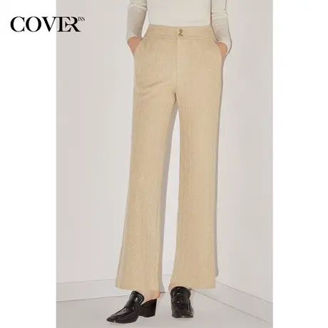 COVER冬季花纹设计宽松百搭休闲裤图片