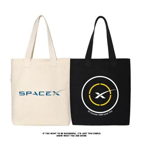 秀洛马斯克周边帆布包单肩包手提包SpaceX火箭猎鹰9号龙飞船书包商品大图