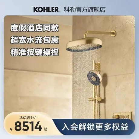 科勒水乐章入墙暗装303mm头顶恒温家用卫生间淋浴花洒套装图片