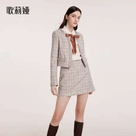 歌莉娅小香风短外套女秋季新款高级感气质通勤外搭上衣1B8R6E290图片